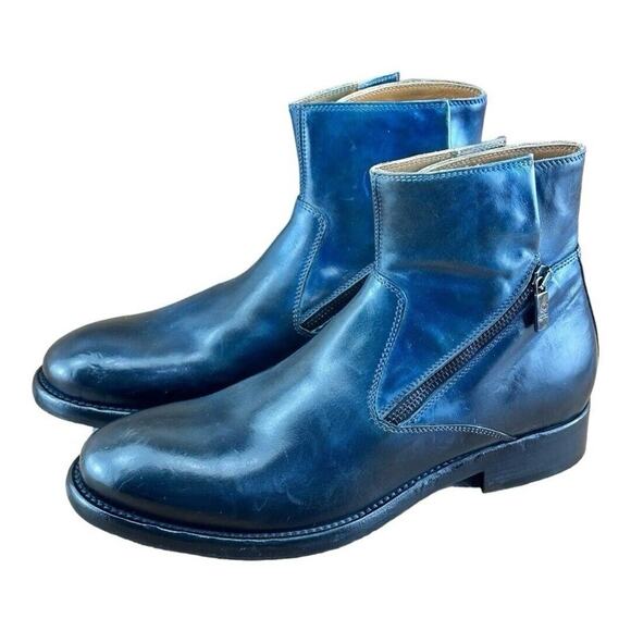 JO GHOST Men Chelsea Boots Leather High-quality  blue  Fashion Business … main image 7